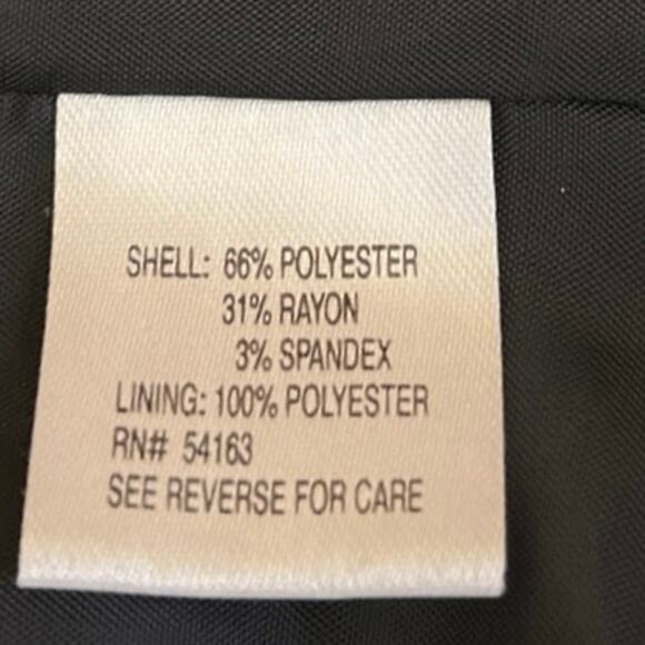 Calvin Klein Black Pinstriped Notch Collar Stretch Button Blazer Coat Jacket 2 - Picture 5 of 5